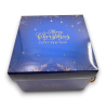 Scatola Panettone - 24,5x24,5x17 cm - Blu - Happy Christmas & Happy New Year