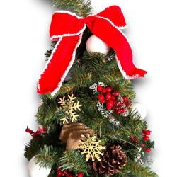 Albero di Natale Verde - 80 cm - Decorazione Pigne e Sfere - CEN-88043