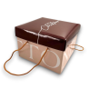 Scatola Panettone - 24,5x24,5x17 cm - Beige/Marrone