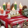 Set 12 Candele a Forma di Gnomi Elfi di Babbo Natale, Candela Ttealights 3,5 x 5,5 cm 3 soggetti con vasetto 