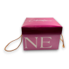 Scatola Panettone - 24,5x24,5x17 cm - Rosa/Viola