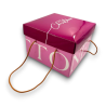 Scatola Panettone - 24,5x24,5x17 cm - Rosa/Viola