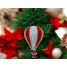 Mongolfiera in Polisterolo Cake Design Rossa Con Paillettes - 32 cm