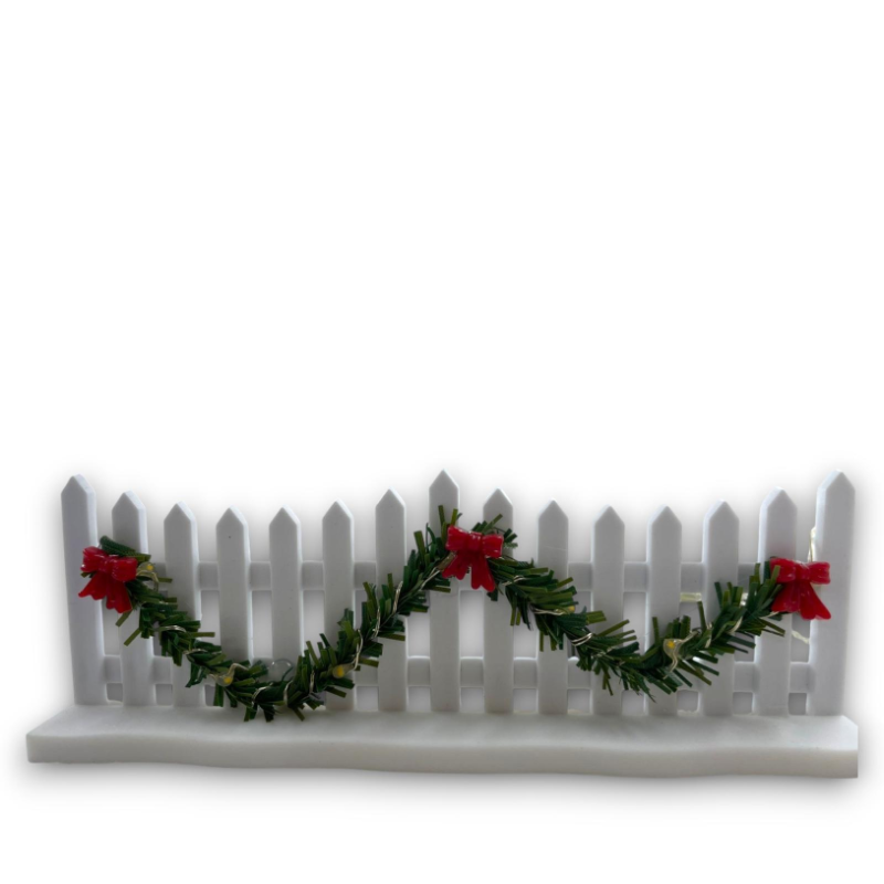 Steccato Recinzione in Legno con Luci Accessori presepe 16 cm x h. 5,5 cm