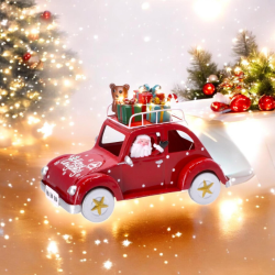 Star - Macchina di Natale - 20 Led - Rossa - 27x14x16 cm - 103785