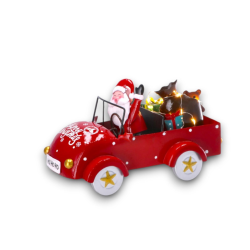 Star - Macchina di Natale - 20 Led - Rossa - 27x14x16 cm - 103785