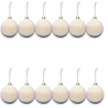 Set 12 Palline di Natale in Vetro 10 cm con Bianco Effetto Cangiante Lucente 4 Forme diverse Eleganti Rainbow