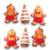 Set 6 Appendini Pan Di Zenzero - 13 Cm - 3 Ass. - FA-30892