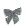 Fiocco Velluto Rigato Argento - 22 cm