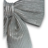 Fiocco Velluto Rigato Argento - 22 cm