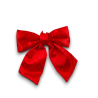 Fiocco Rosso Con Diamanti Oro - 22 Cm