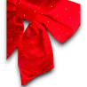 Fiocco Rosso Con Diamanti Oro - 22 Cm