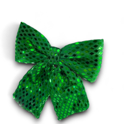 Fiocco Laminato Rombi Verde  - 22 Cm