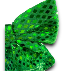Fiocco Laminato Rombi Verde  - 22 Cm