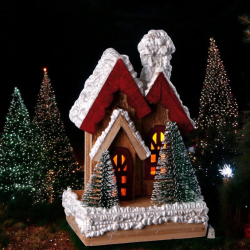 Star - Cassetta con Alberi - 5 Led - 14x10x22 cm - 106476