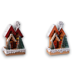 Star - Cassetta con Alberi - 5 Led - 14x10x22 cm - 106476