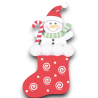 Set 6 Appendini Babbo Natale in Calza - 12 Cm