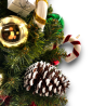 Albero Base Rossa Scozzese con Bastoncini e Pigne - 60 Cm