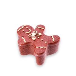 Star - Scatola in Ceramica Natalizia - Omino di Pan di Zenzero - 14x11x6 cm - 103545