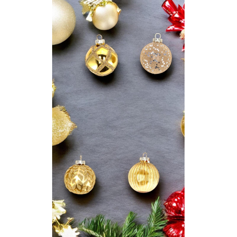 Star - 20x Palla in Vetro - Oro - 6 cm - 105769