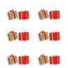 Star - 12 Pacchi Natalizi - Oro e Rosso - 6x6x7 cm - 108257