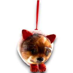 8 Palline con Cappello e Orecchie - Cani e Gatti - 8 Cm