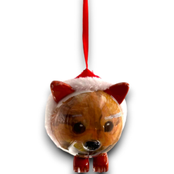 8 Palline con Cappello e Orecchie - Cani e Gatti - 8 Cm