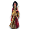 Befana con Vestito in Raso con Ragnatele con Luci e Suoni -  60 Cm