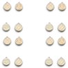 Set di 12 Palline Natalizie in Vetro 8 cm Decorate Eleganti e Raffinate Oro e Bianco