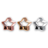 Star - 6x Candela a Forma di Stella  - 3 colori assortiti -  13x5x12 cm - 67697