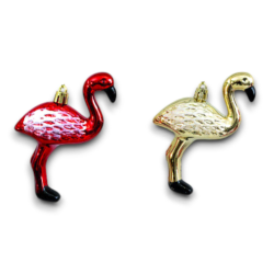 6 Appendini Soldatino, Caramella e Fenicottero - Oro e Rosso - 11 cm - FA-30600