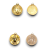 Set di 12 Palline Natalizie in Vetro Eleganti e Raffinate 8 cm Decorate Oro 
