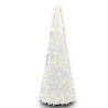 Albero di Natale Bianco Slim Richiudibile Pop-UP TINSEL con Luci Led per esterno - 180 cm - 108 Led