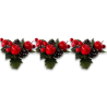 3 Girocandela Con Pigne, Bacche e Mele - 10 cm - CEN-86475