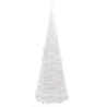 Albero di Natale Bianco Slim Richiudibile Pop-UP TINSEL con Luci Led per esterno, 150 cm - 90 led