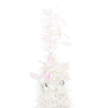 Albero di Natale Bianco Slim Richiudibile Pop-UP TINSEL con Luci Led per esterno, 150 cm - 90 led