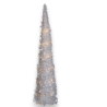Albero di Natale Bianco Slim Richiudibile Pop-UP TINSEL con Luci Led per esterno, 120 cm - 60 Led 