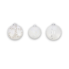 Star - 6 Pallina Bianca in Vetro - 12 cm - 105759