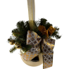 Palla Gigante Decorata con Rami, Fiocco, Palline - 20 Cm - Oro - FL-90439