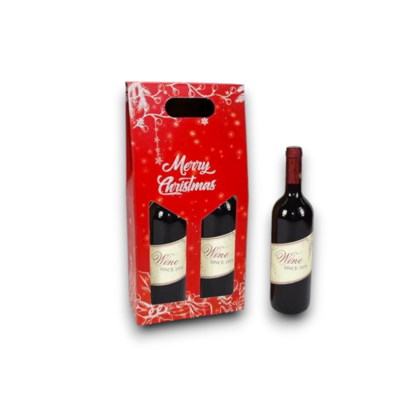 6 pz Scatola 2 Bottiglie - Merry Christmas