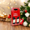 6 pz Scatola 2 Bottiglie - Merry Christmas