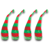 4 Mega Cappelli Elfo - 30x85 cm - Verde/Rosso - AC-15197