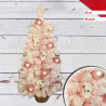 ALBERO ROSA INNEVATO CON PALLINE 45 CM/46 PUNTE - HX24N01355