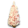 ALBERO ROSA INNEVATO CON PALLINE 45 CM/46 PUNTE - HX24N01355
