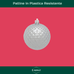 Set 8 Palline Assortite - 10 cm - Argento