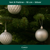 Set 8 Palline Assortite - 10 cm - Argento