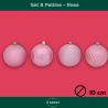 Set 8 Palline Assortite - 10 cm - Rosa