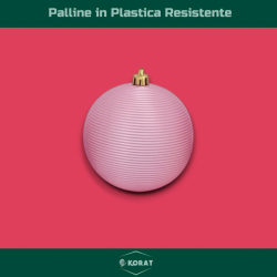 Set 8 Palline Assortite - 10 cm - Rosa