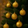 Set 12 Palline Assortite - 6 cm - Oro