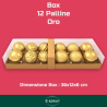 Set 12 Palline Assortite - 6 cm - Oro